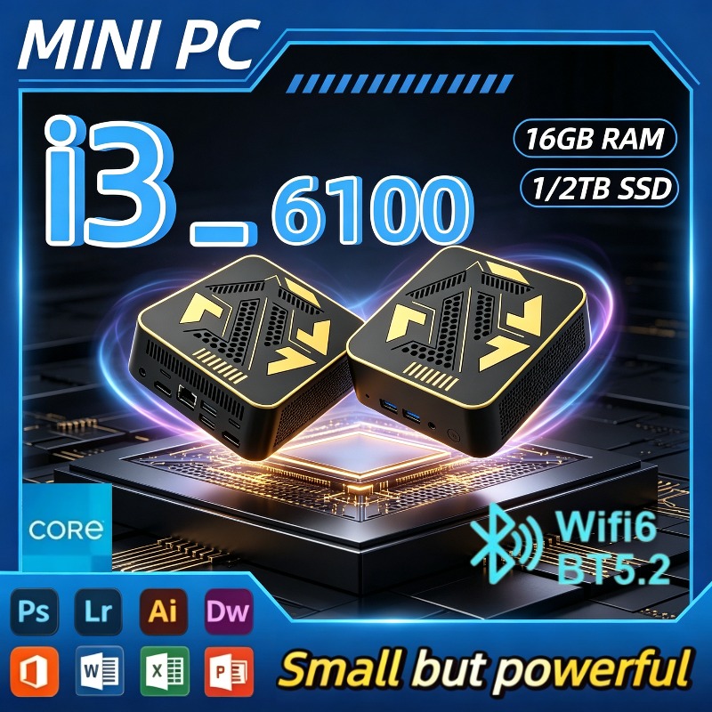 Pc Gaming I3 - 2026 Powerful Intel Core i3-6100 Mini
