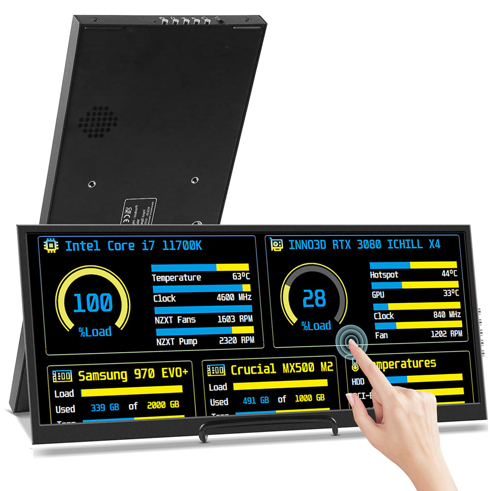 Pc Zotac Gaming - 12.3 Inch TouchScreen Monitor with HDMI&USB-C,1920x720
