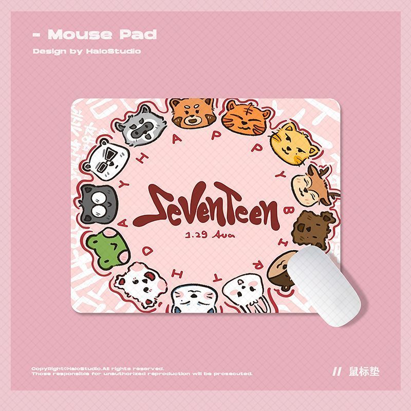 Gaming Desk Mat - Cute SEVENTEENeds Cartoon Personalized Creative Mouse
