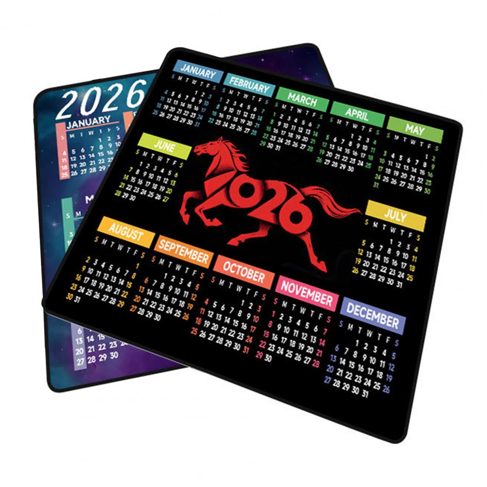 Gaming Desk Mat - 2026 Calendar Mouse Pad Waterproof Home