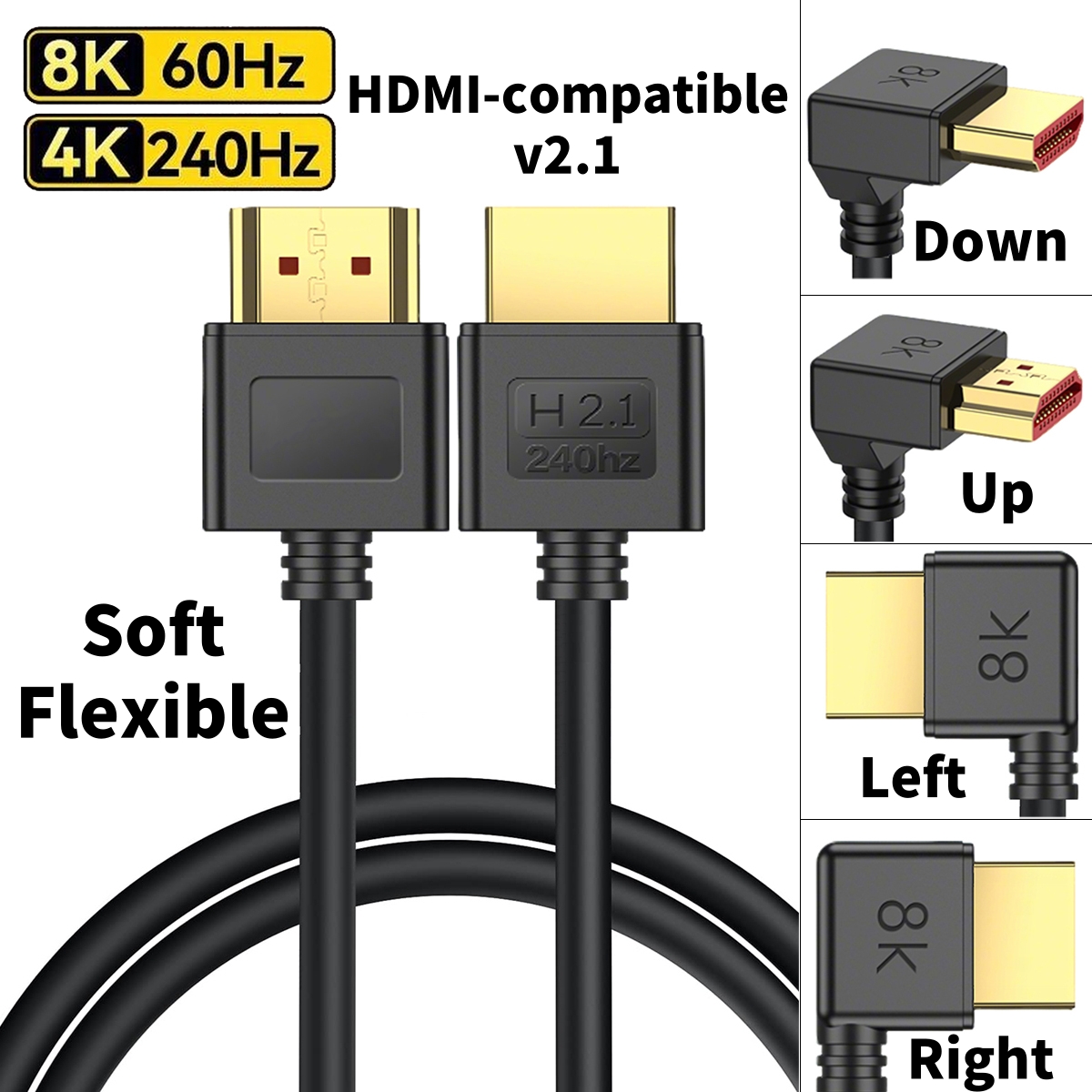 Pc Zotac Gaming - 90 Degree Up/Down/Left/Right Angle HDMI-compatible 2.1