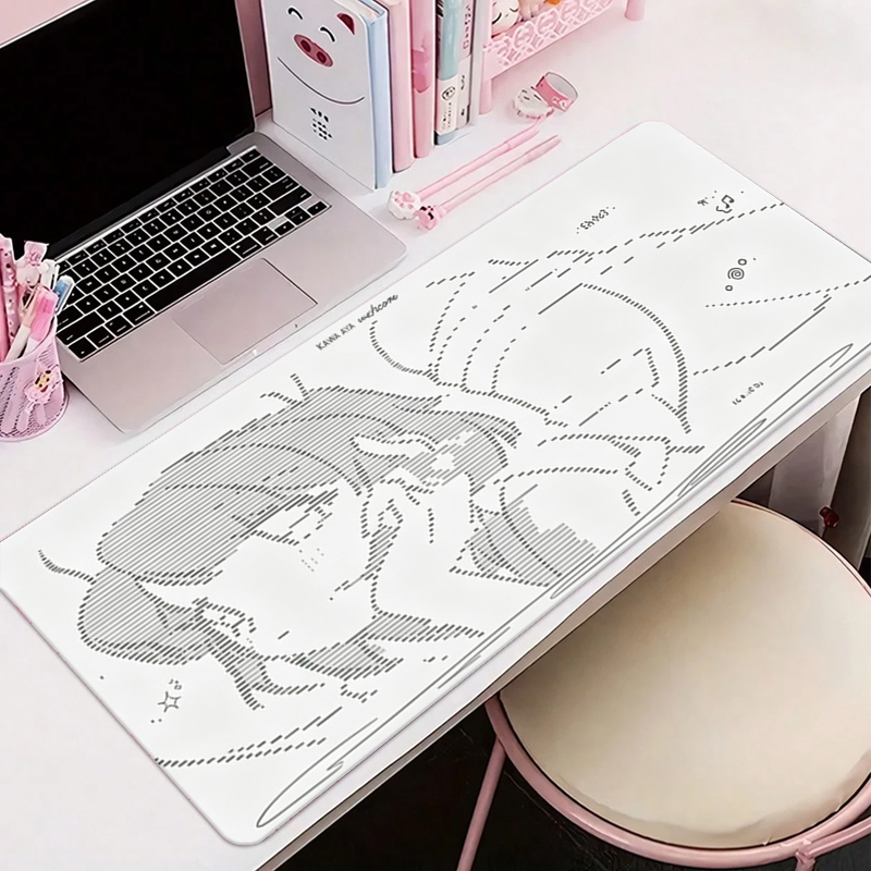 Gaming Desk Mat - 1Pcs Leather Mouse Pad Anime Angel