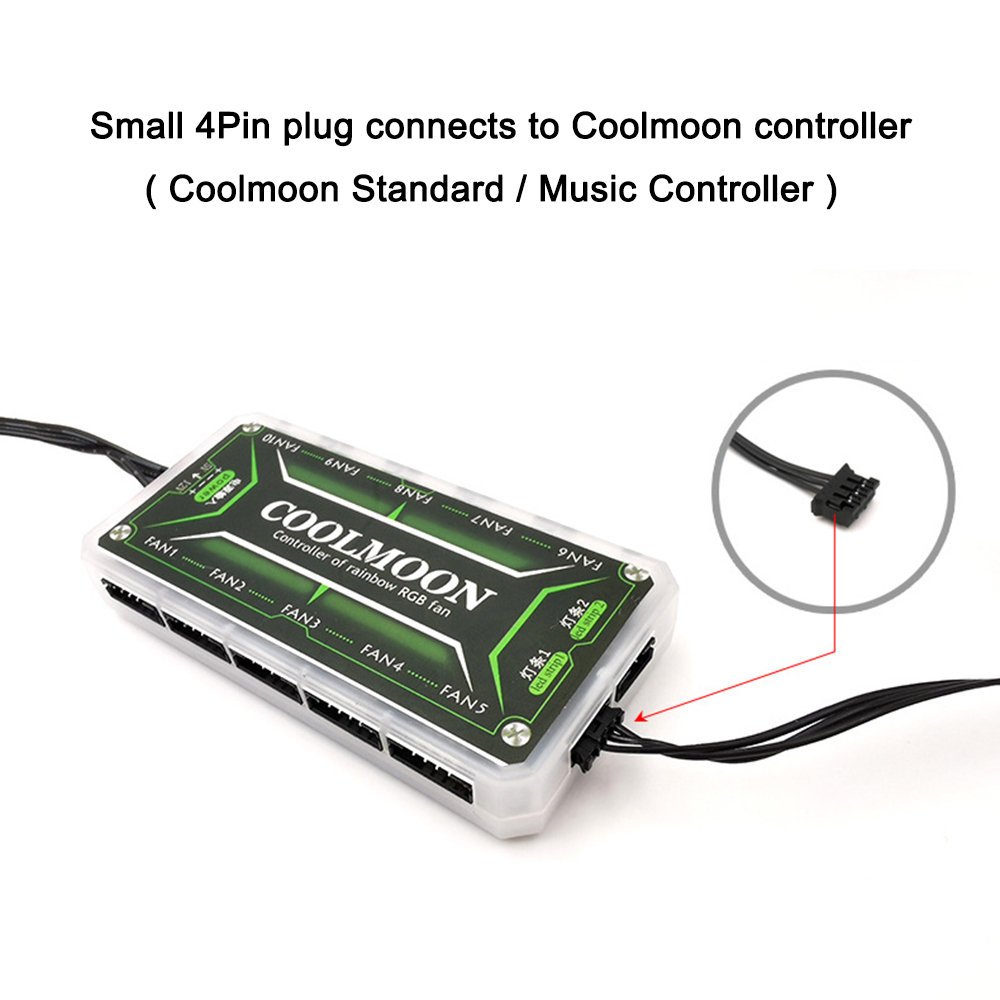 Coolmoon 5V Small 4PIN RGB LED - Pc Gaming Msi 评论和价格