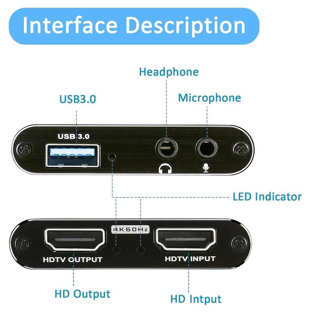 4K HDMI-Compatible to USB 3.0  - Pc Gaming Game 评论和价格