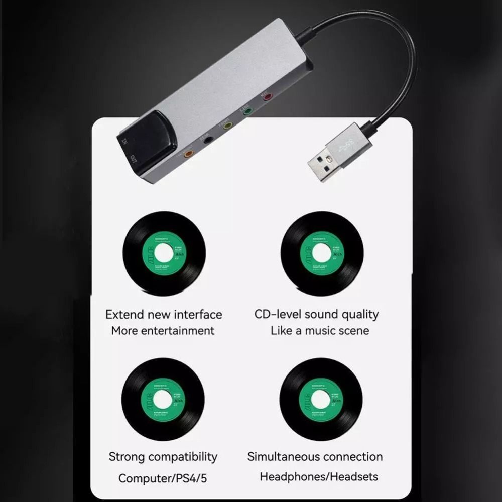 New USB Sound Card 7.1 5.1 Cha - Pc Gaming Game 评论和价格