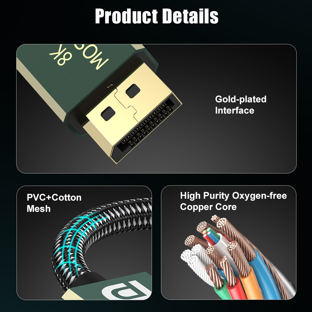 MOSHOU DisplayPort 2.0 Cable D - Pc Zotac Gaming 评论和价格