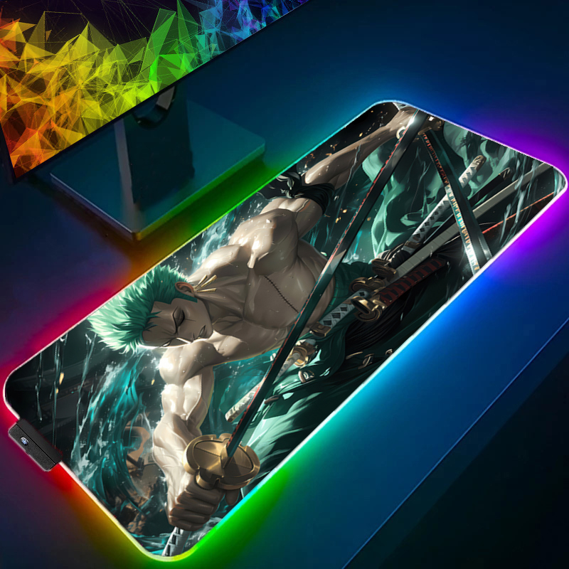 ONE PIECE Zoro Mouse Pad RGB G - Rgb Mousepad 评论和价格