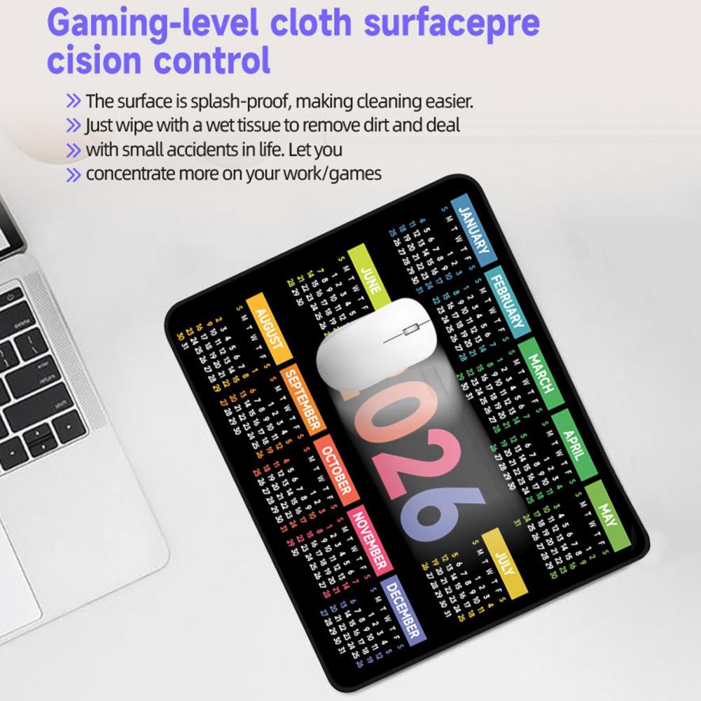 2026 Calendar Mouse Pad Waterp - Gaming Desk Mat 评论和价格