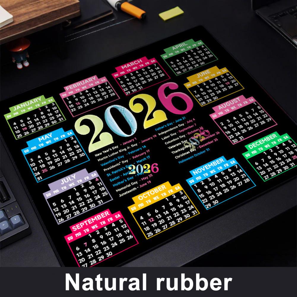 2026 Calendar Mouse Pad Waterp - Gaming Desk Mat 评论和价格