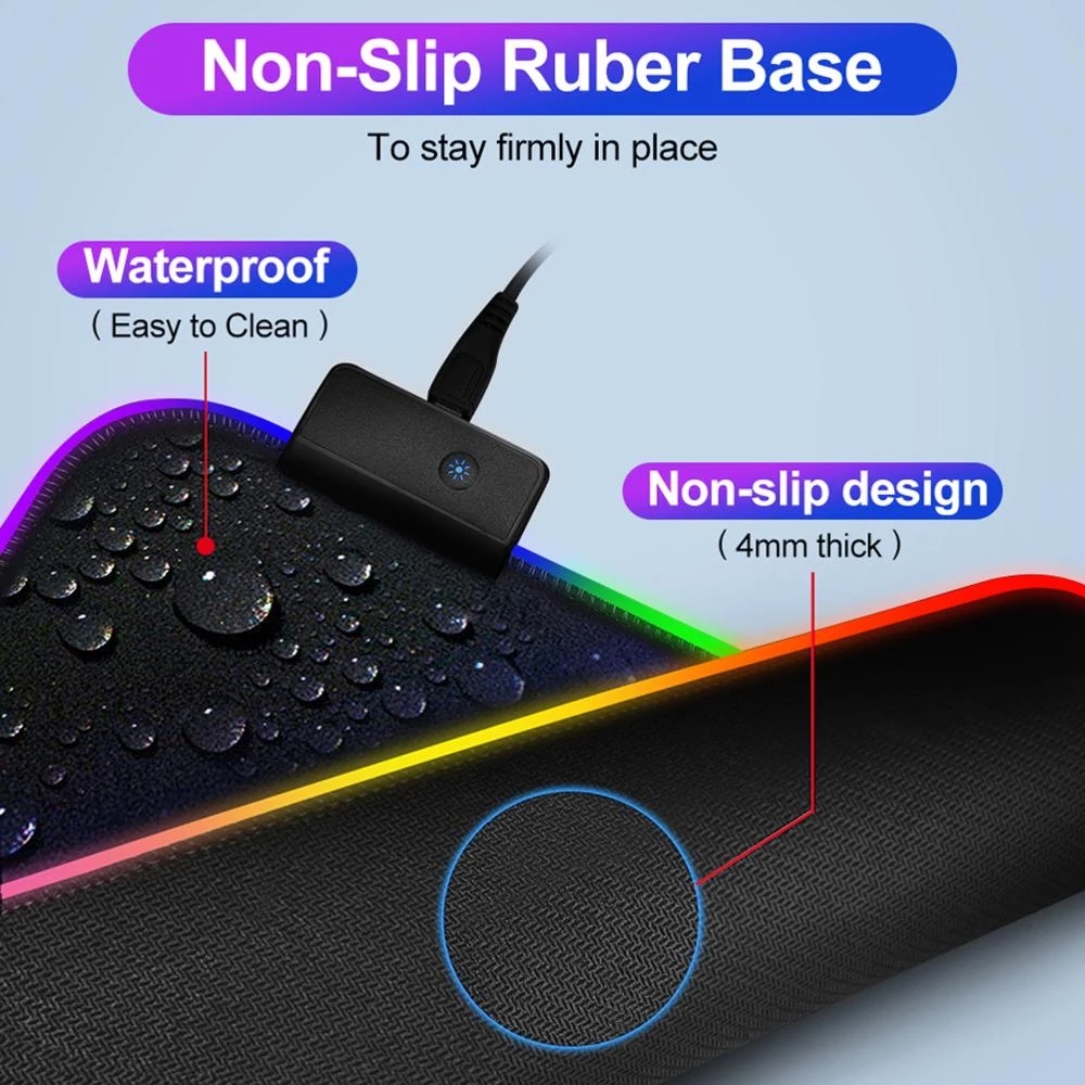 RGB Gaming Mouse Pad LED Light - Rgb Mousepad 评论和价格