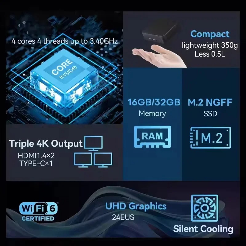 New Intel Core i3 6100  MINI P - Pc Gaming I3 评论和价格