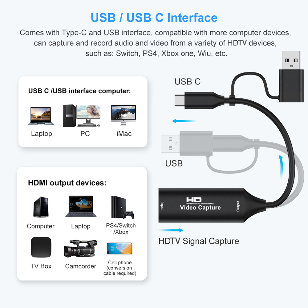 4K HDMI-compatible USB Video C - Pc Gaming Game 评论和价格